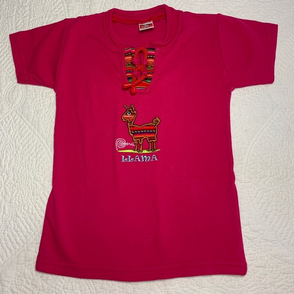 2 Short Sleeves Girls T-shirt Bundle Traditional From Peru. Brand new. Size 6. - Picture 4 of 6